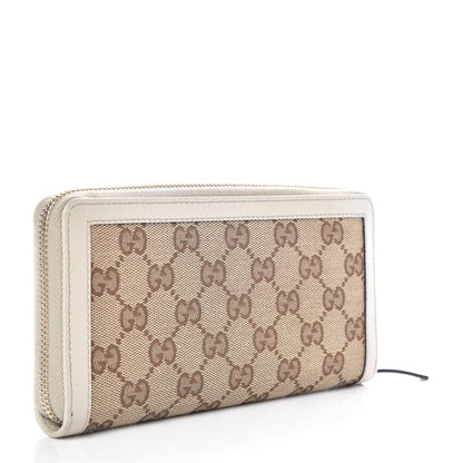 Gucci Monogram Margaux Calfskin Sukey Zip Around Wallet Beige Ebony Mystic White 3 of 8