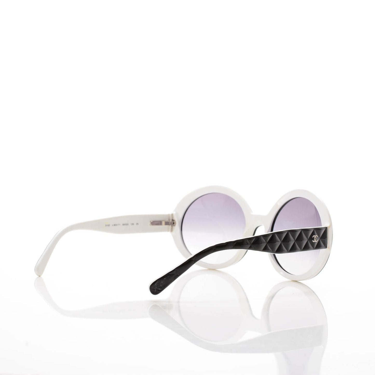Quilted CC Mod Sunglasses 5120 Black White
