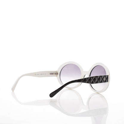 Chanel Quilted CC Mod Sunglasses 5120 Black White 3 of 5