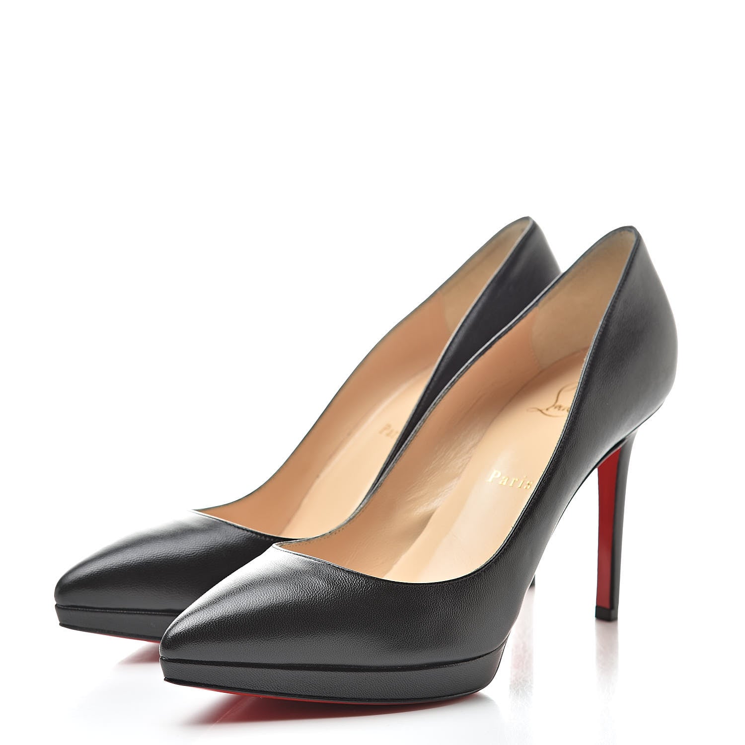 Christian Louboutin Shiny Nappa Pigalle Plato 100 Pumps 39.5 Black 3 of 11