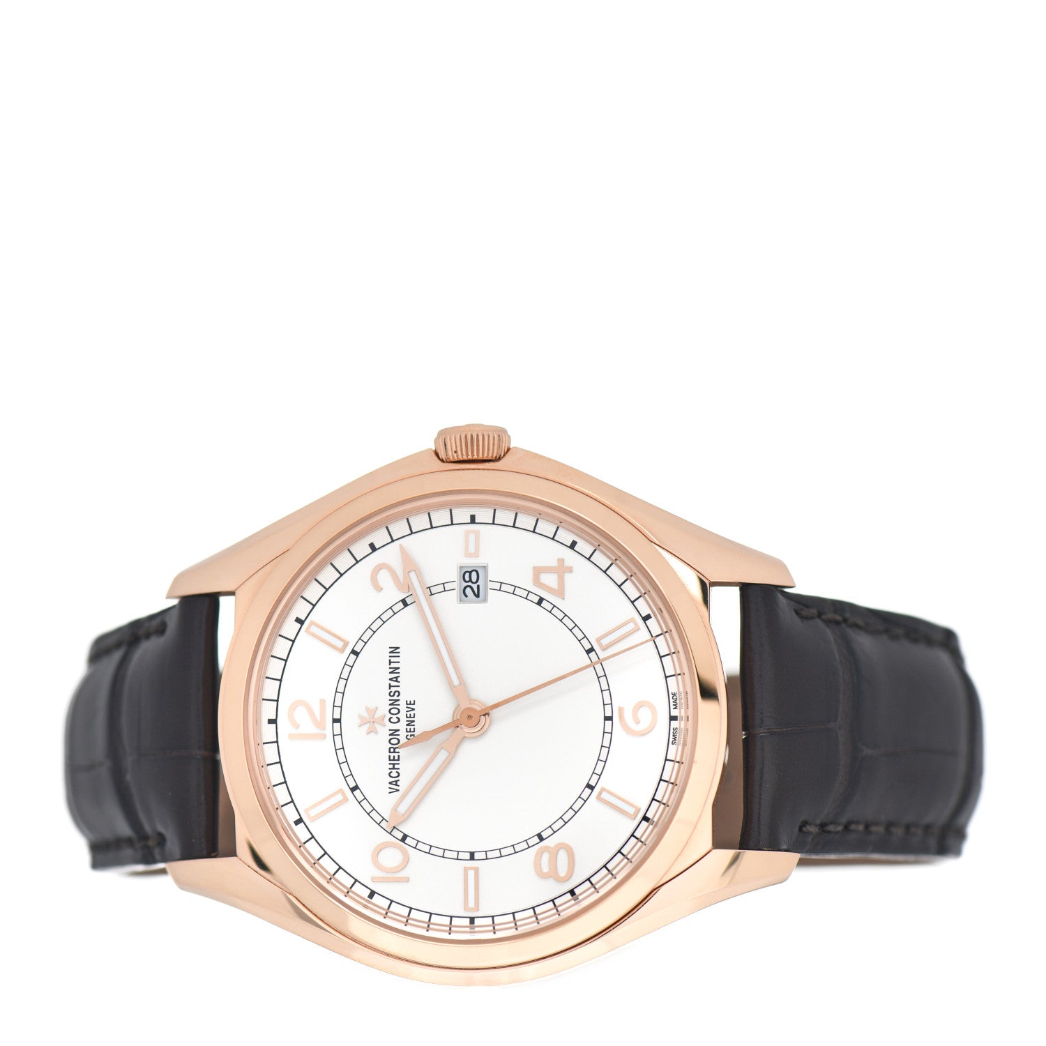 Vacheron Constantin 18K Pink Gold Alligator 40mm Fiftysix Automatic Watch 4600E/000R-B441 2 of 5