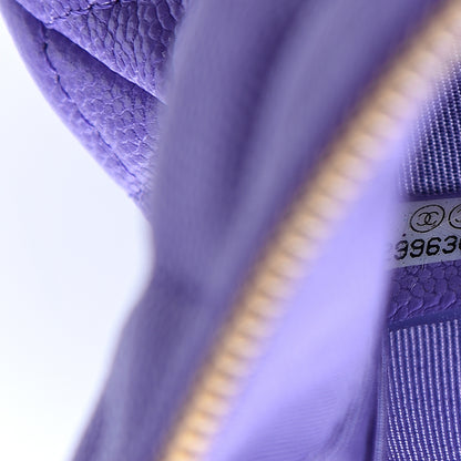 Chanel Caviar Quilted Small Zipped Pouch Purple 6 of 6