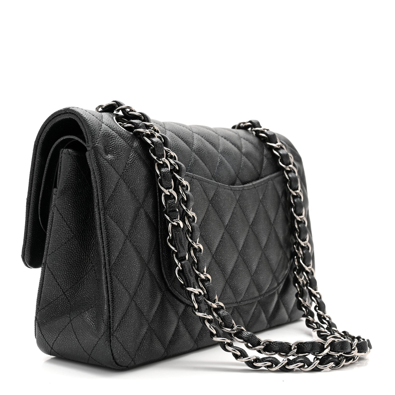 Chanel Iridescent Caviar Quilted Medium Double Flap Black 3 of 10