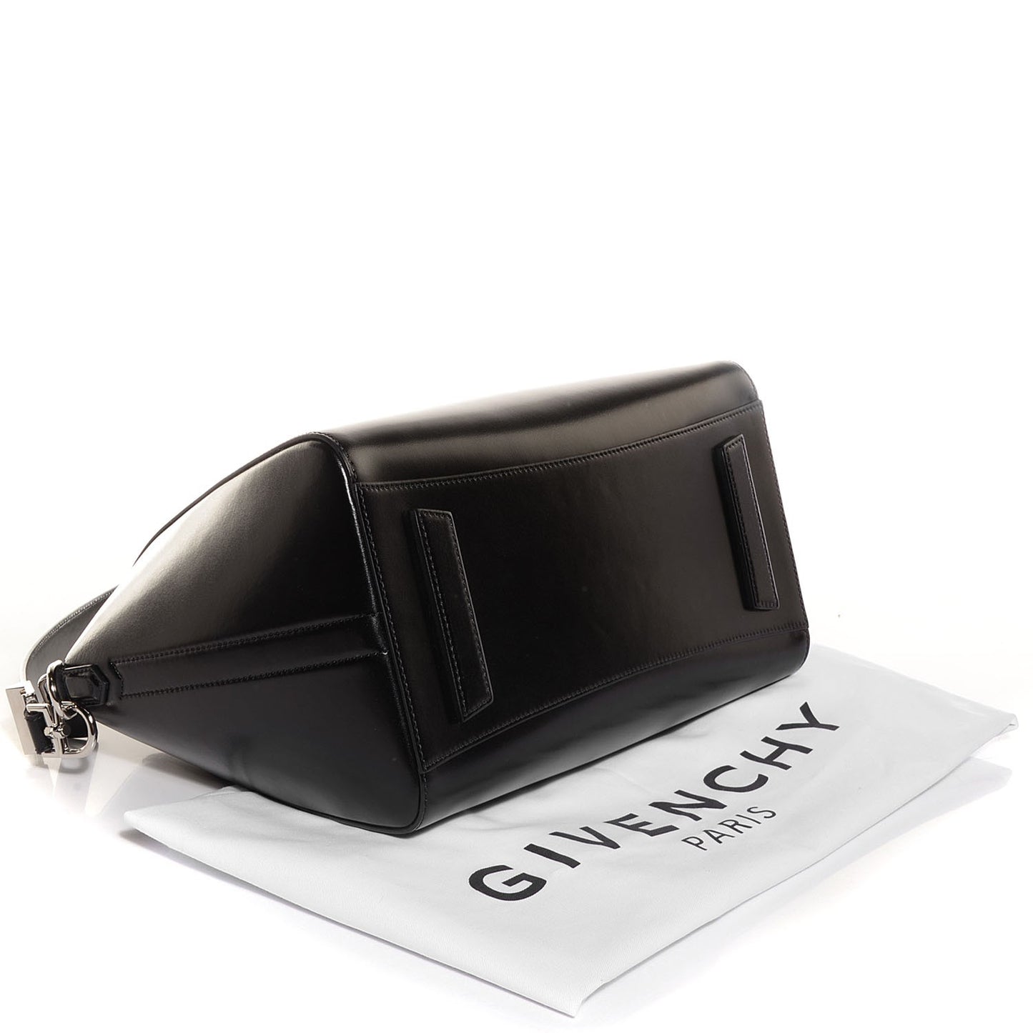Shiny Lord Calfskin Medium Antigona Black
