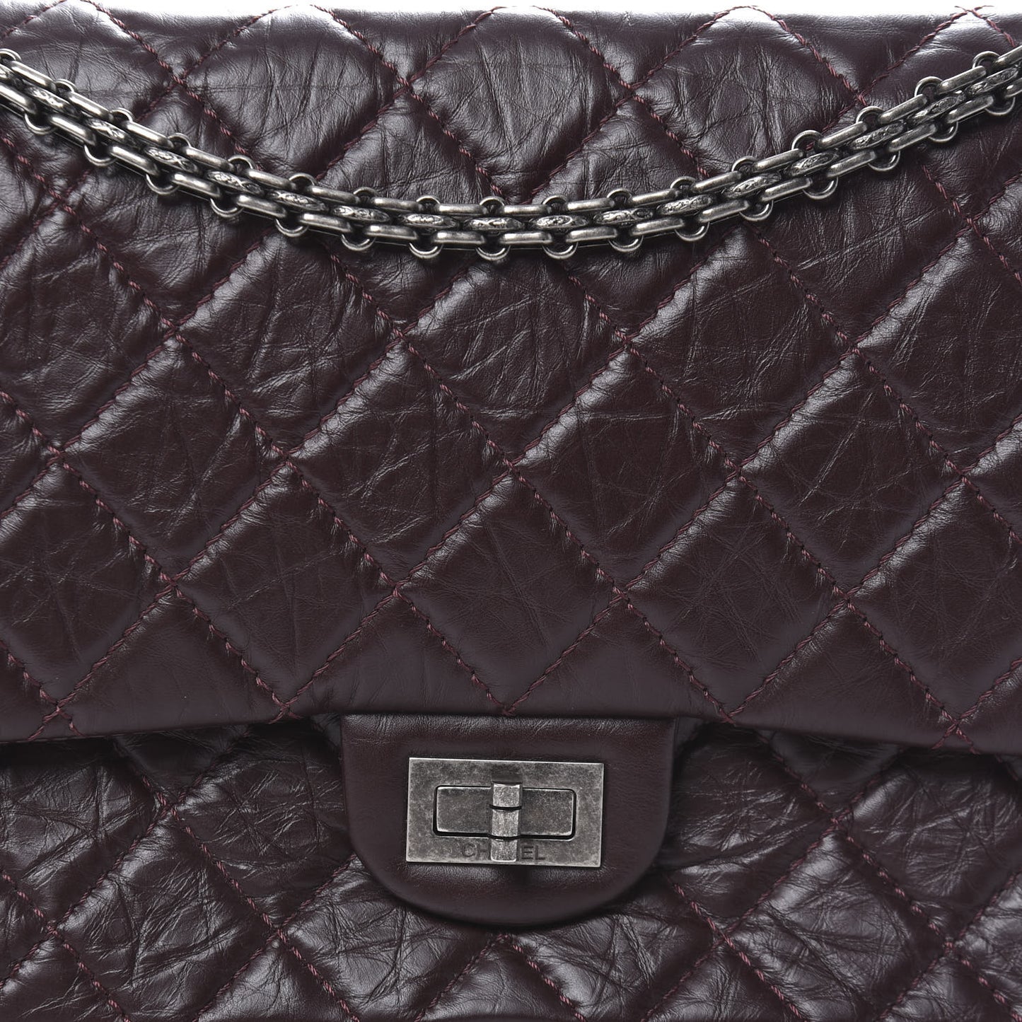 Aged Calfskin Quilted 2.55 Reissue 226 Flap Bordeaux