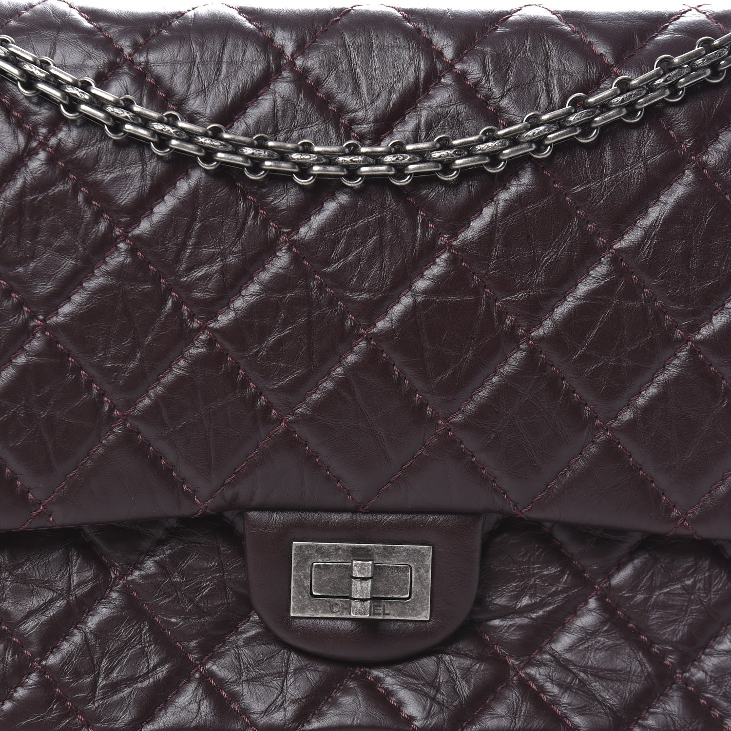 Chanel Aged Calfskin Quilted 2.55 Reissue 226 Flap Bordeaux 10 of 10