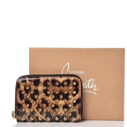 Christian Louboutin Patent Leopard Spiked Panettone Coin Purse 8 of 8