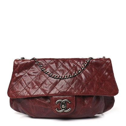 Chanel Caviar Quilted Medium Elastic Flap Bordeaux 1 of 11