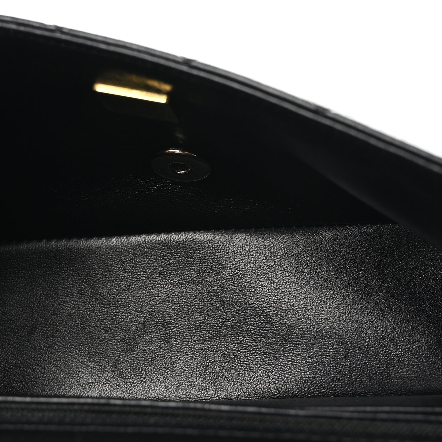 Lambskin Quilted Mini Rectangular Flap Black