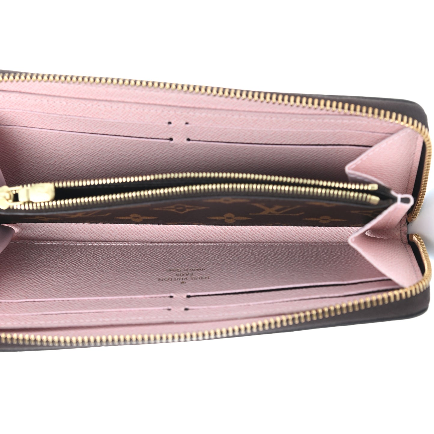 Monogram Clemence Wallet Rose Ballerine