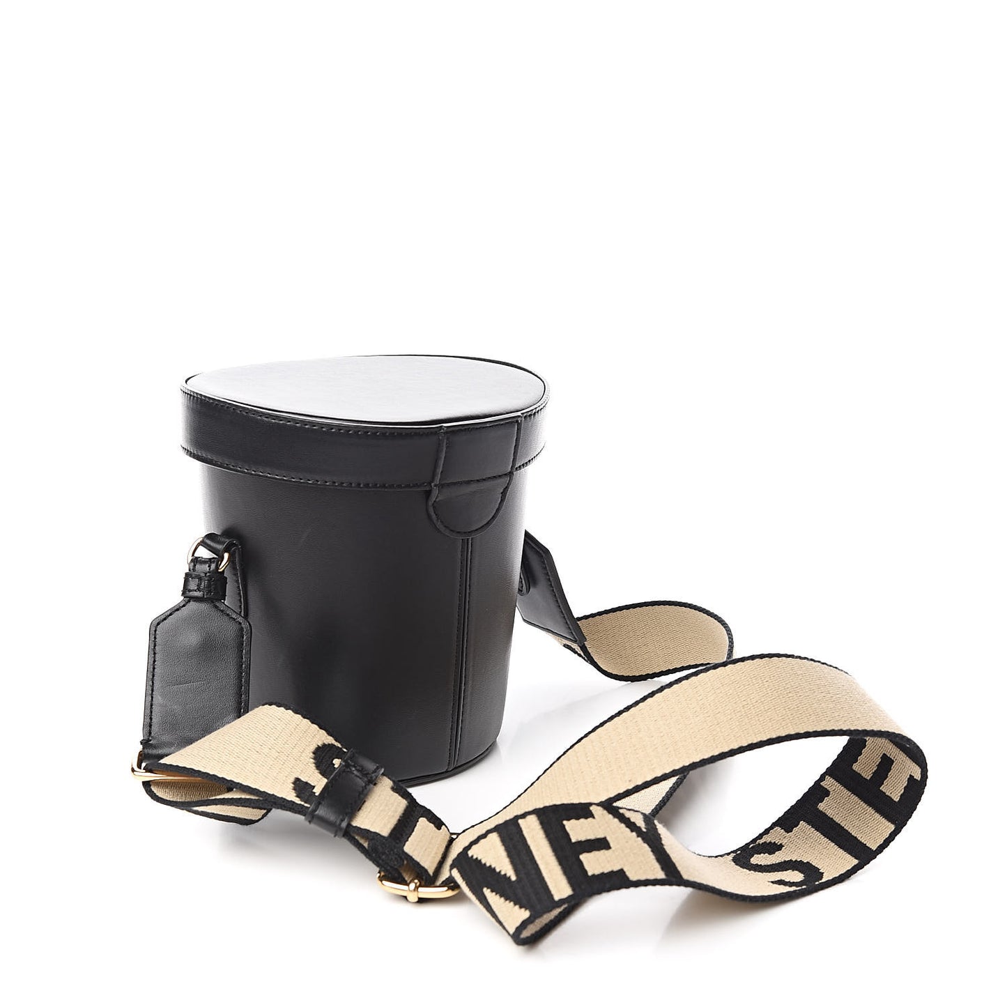 Eco Soft Alter Nappa Perforated Logo Bucket Bag Black