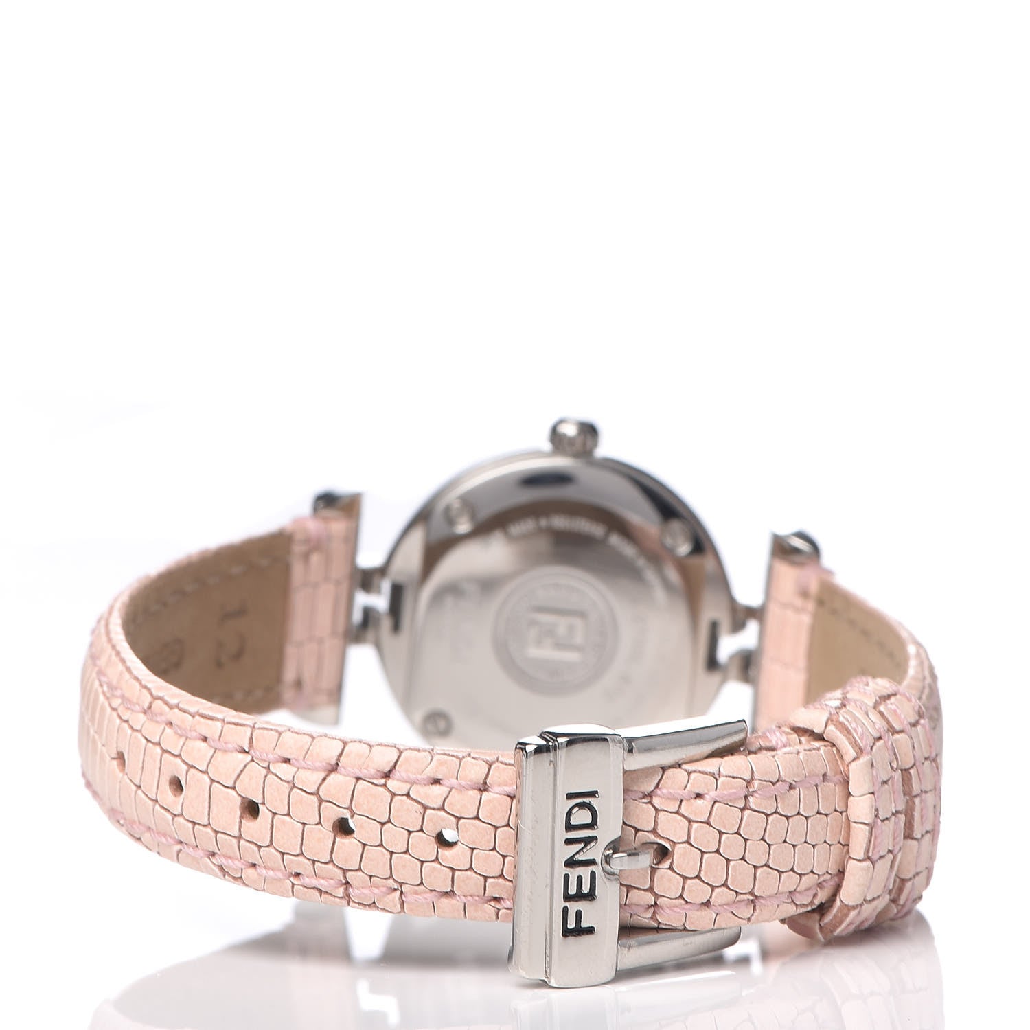 Fendi Stainless Steel Calfskin Diamond Pink Mother of Pearl 23mm Moda Quartz Watch 4 of 8