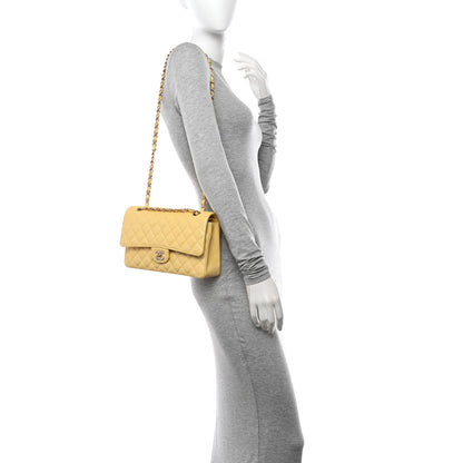 Chanel Iridescent Caviar Quilted Medium Double Flap Yellow 2 of 11