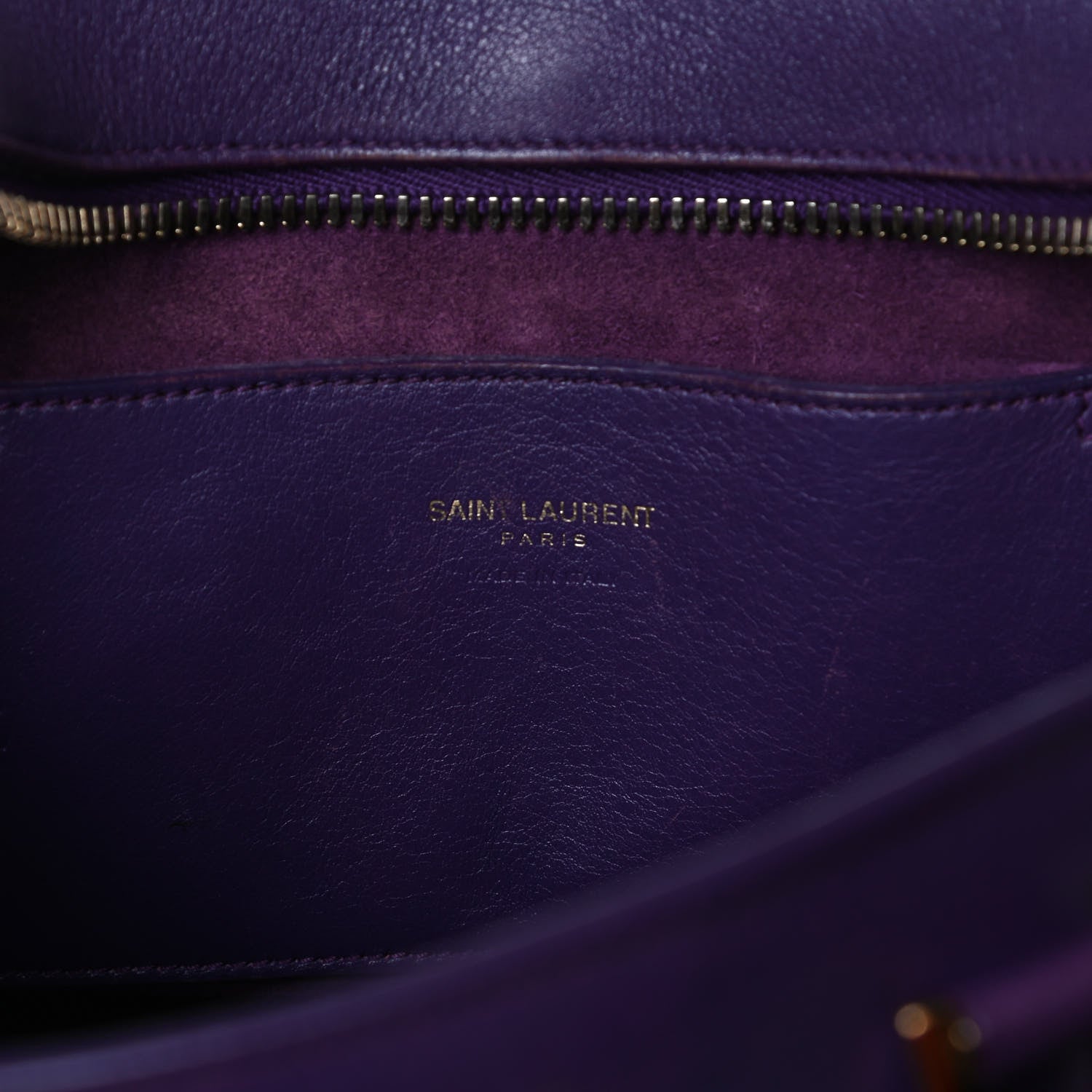 Saint Laurent Calfskin Monogram Baby Cabas Purple 6 of 16