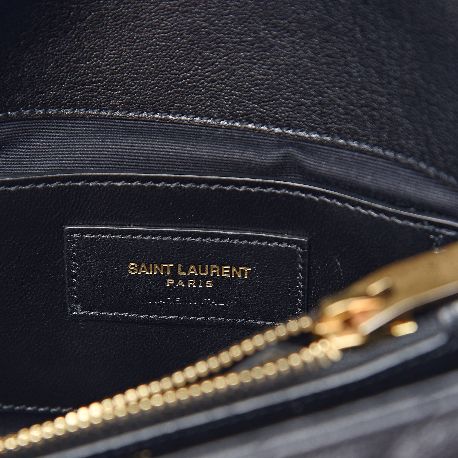 Saint Laurent Sheepskin Matelasse Chevron Monogram Medium College Bag Black 8 of 12