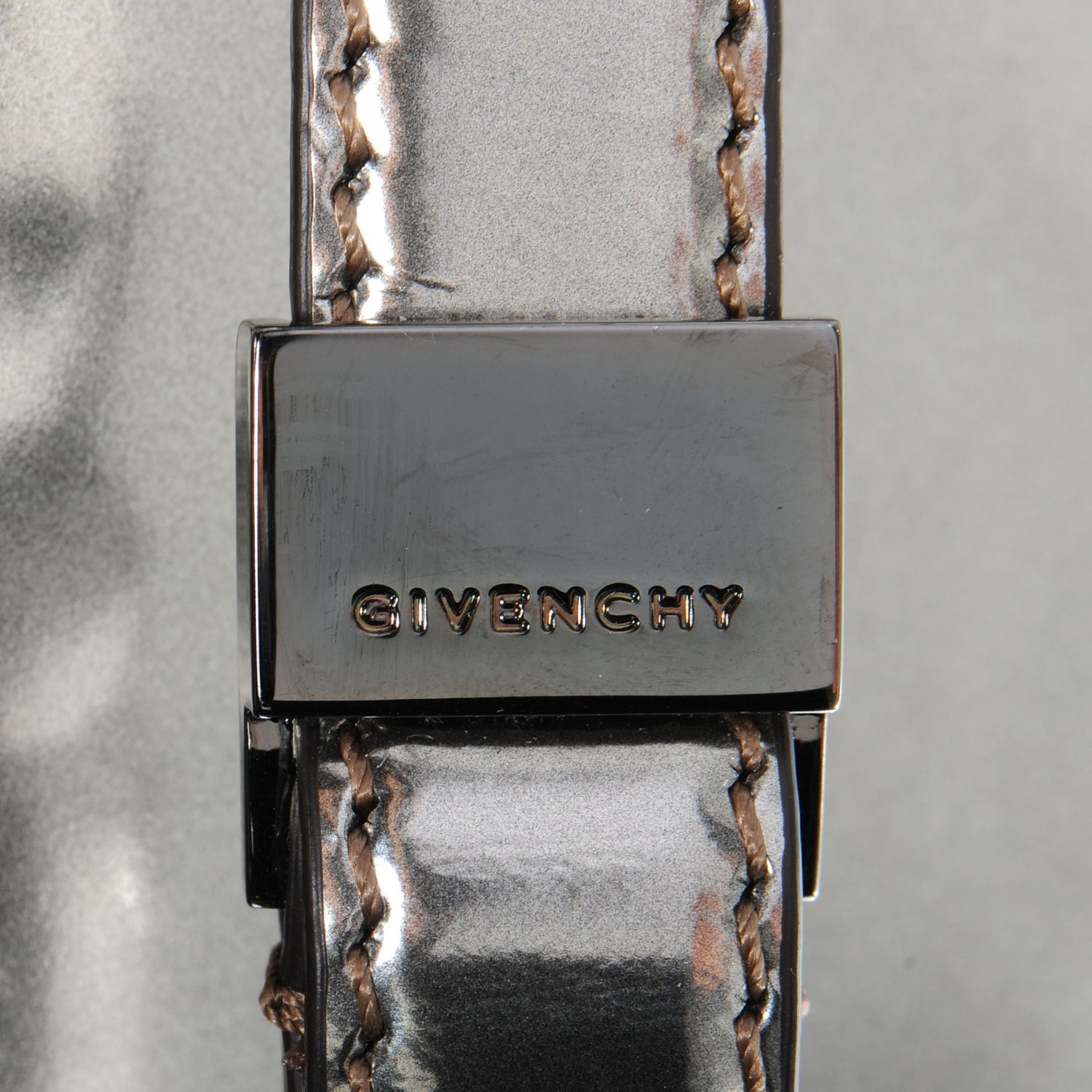 Givenchy Metallic Calfskin Mini Pandora Box Crossbody Bag Gunmetal 9 of 10