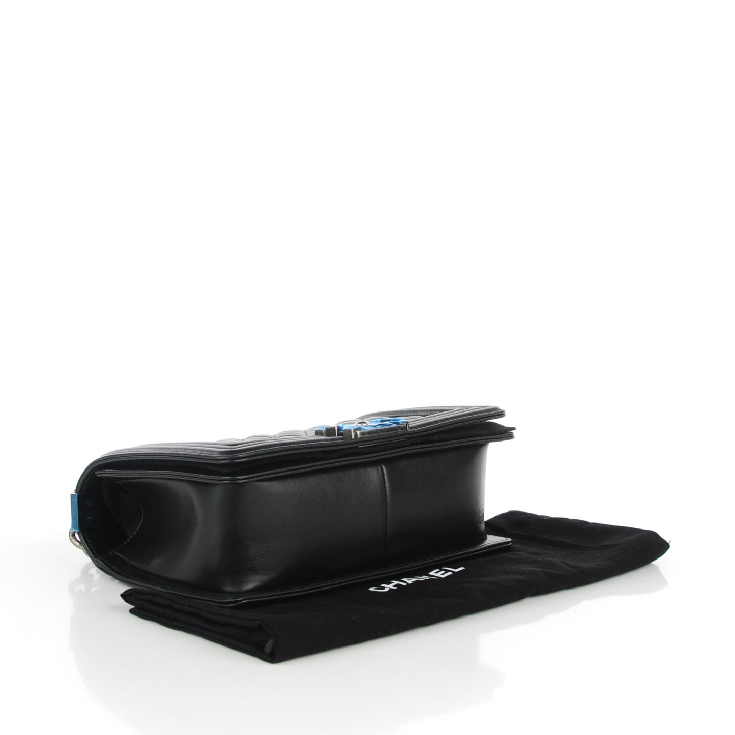 Calfskin Quilted Medium Boy Flap Black
