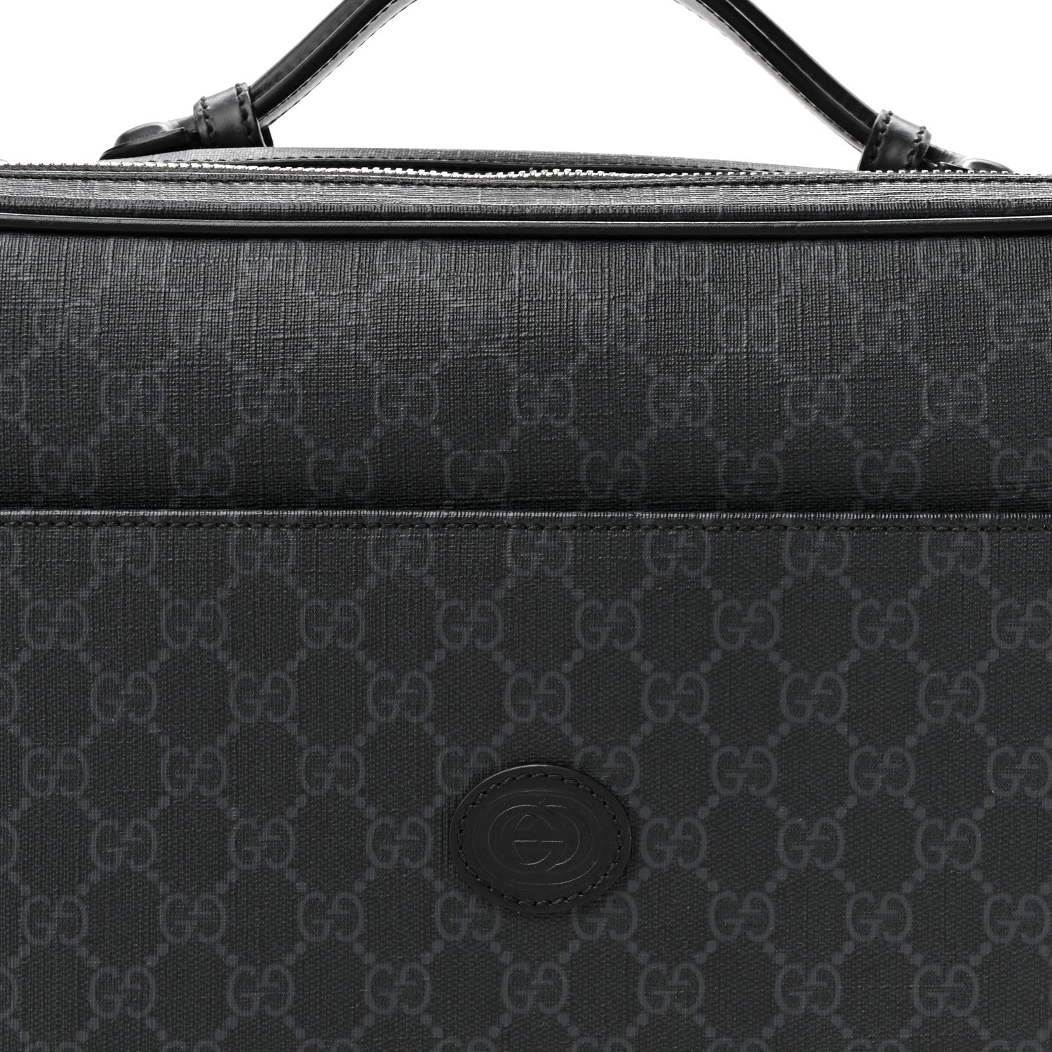 Gucci GG Supreme Monogram Briefcase Backpack Black Grey 12 of 20