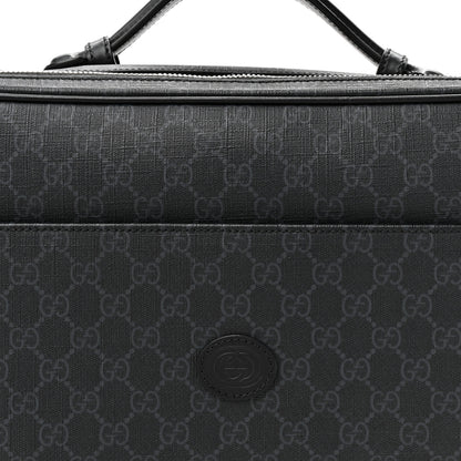 Gucci GG Supreme Monogram Briefcase Backpack Black Grey 12 of 20