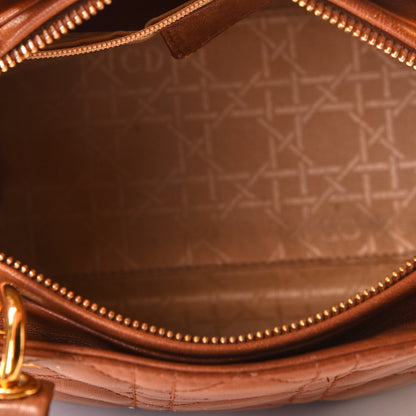 Christian Dior Lambskin Cannage Medium Lady Dior Tan 6 of 11