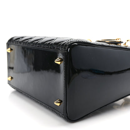 Christian Dior Patent Cannage Medium Lady Dior Black 10 of 12