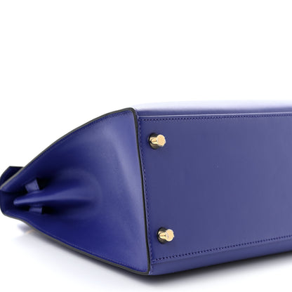 Hermes Tadelakt Kelly Sellier 28 Bleu Electrique 9 of 11