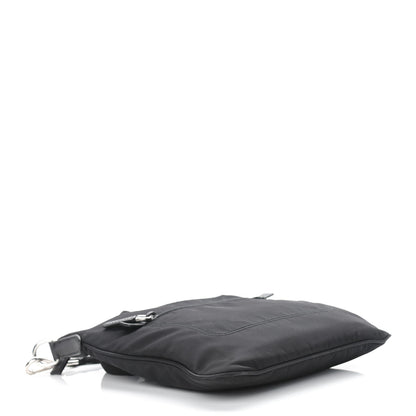 Prada Tessuto Nylon Saffiano Flat Messenger Bag Black 3 of 11