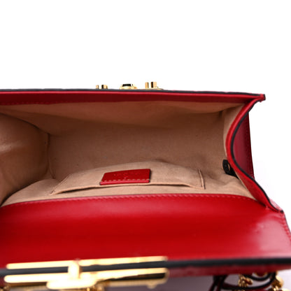 Gucci Guccissima Small Padlock Shoulder Bag Hibiscus Red 5 of 11