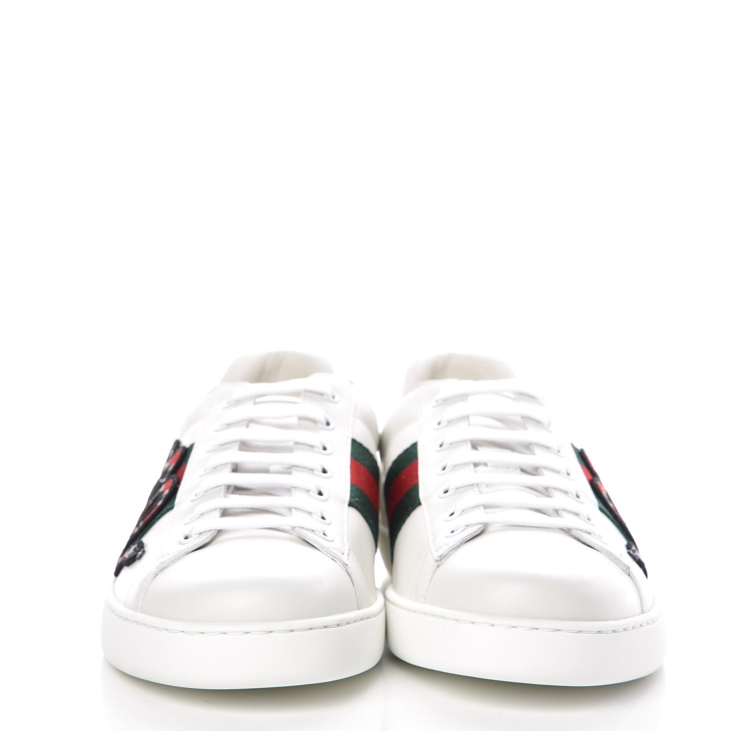 Calfskin Ayers Kingsnake Embroidered Mens Ace Sneakers 11 Green Red