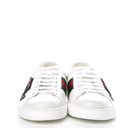 Gucci Calfskin Ayers Kingsnake Embroidered Mens Ace Sneakers 11 Green Red 2 of 11