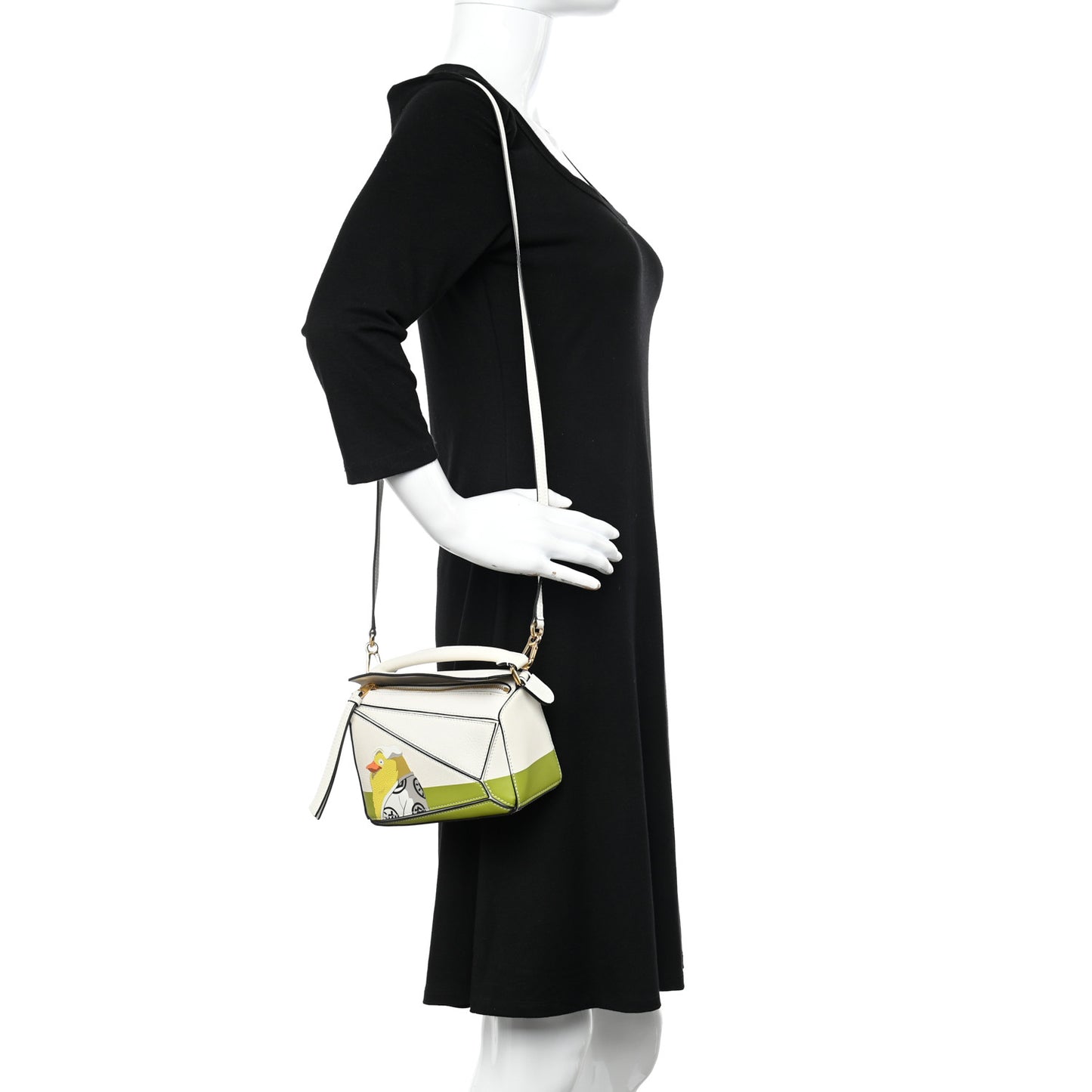 X SPIRITED AWAY Calfskin Otori-Sama Mini Puzzle Bag Lemon Zest