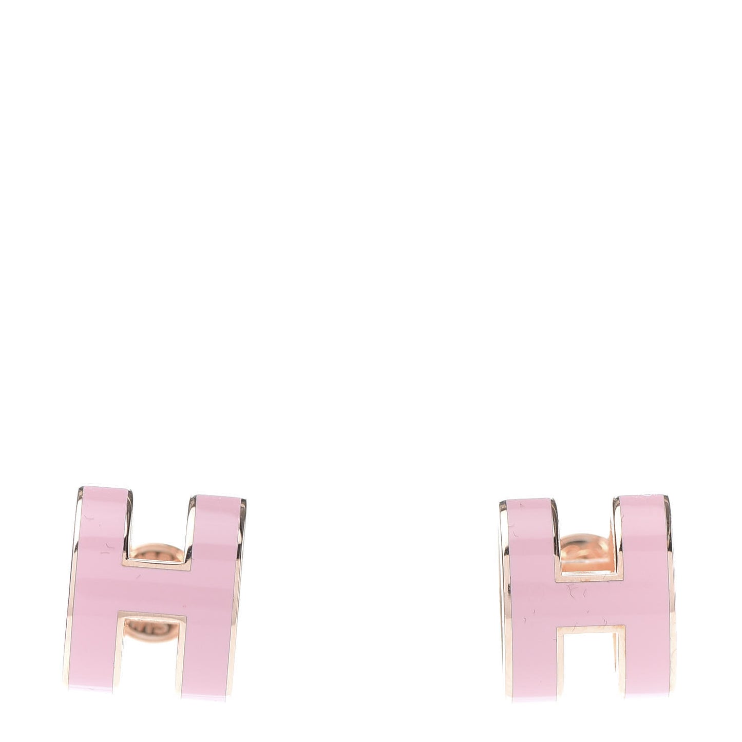 Rose Gold Lacquered Pop H Earrings Rose Dragee