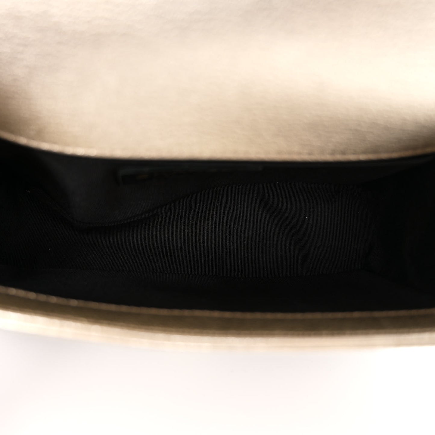 Metallic Goatskin Calfskin Small Boy Flap Gold Black