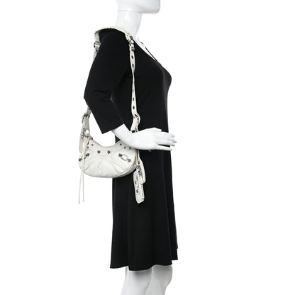 Balenciaga Agneau Arena Le Cagole Shoulder Bag XS Optic White 2 of 14