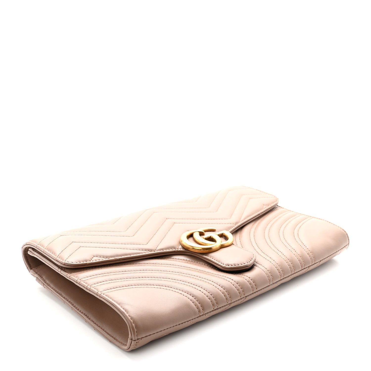 Gucci Calfskin Matelasse GG Marmont Clutch Porcelain Rose 4 of 7