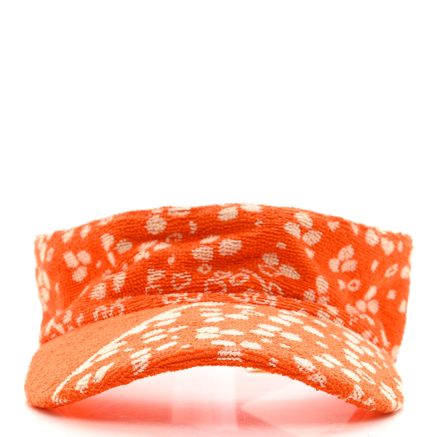Cotton Les Leopards Golf Visor Geranium White