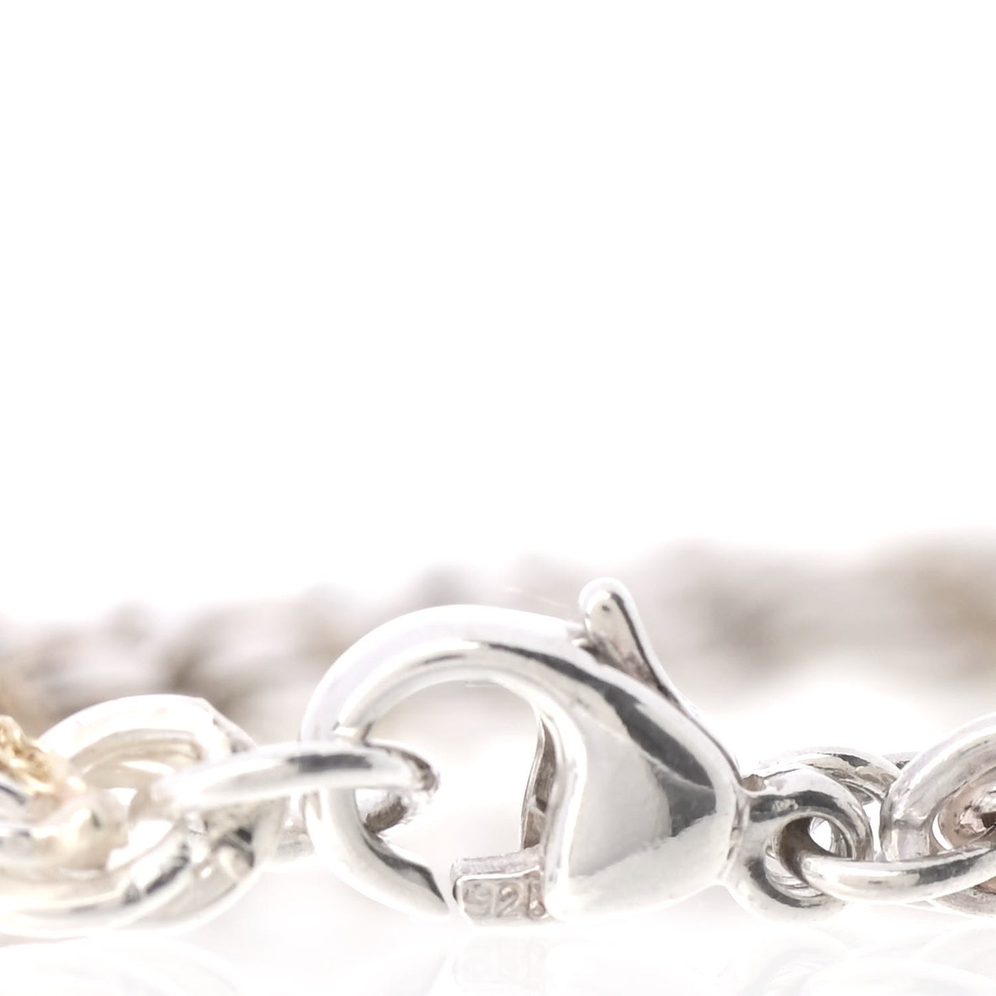 Sterling Silver 18K Yellow Gold Rope Chain Bracelet
