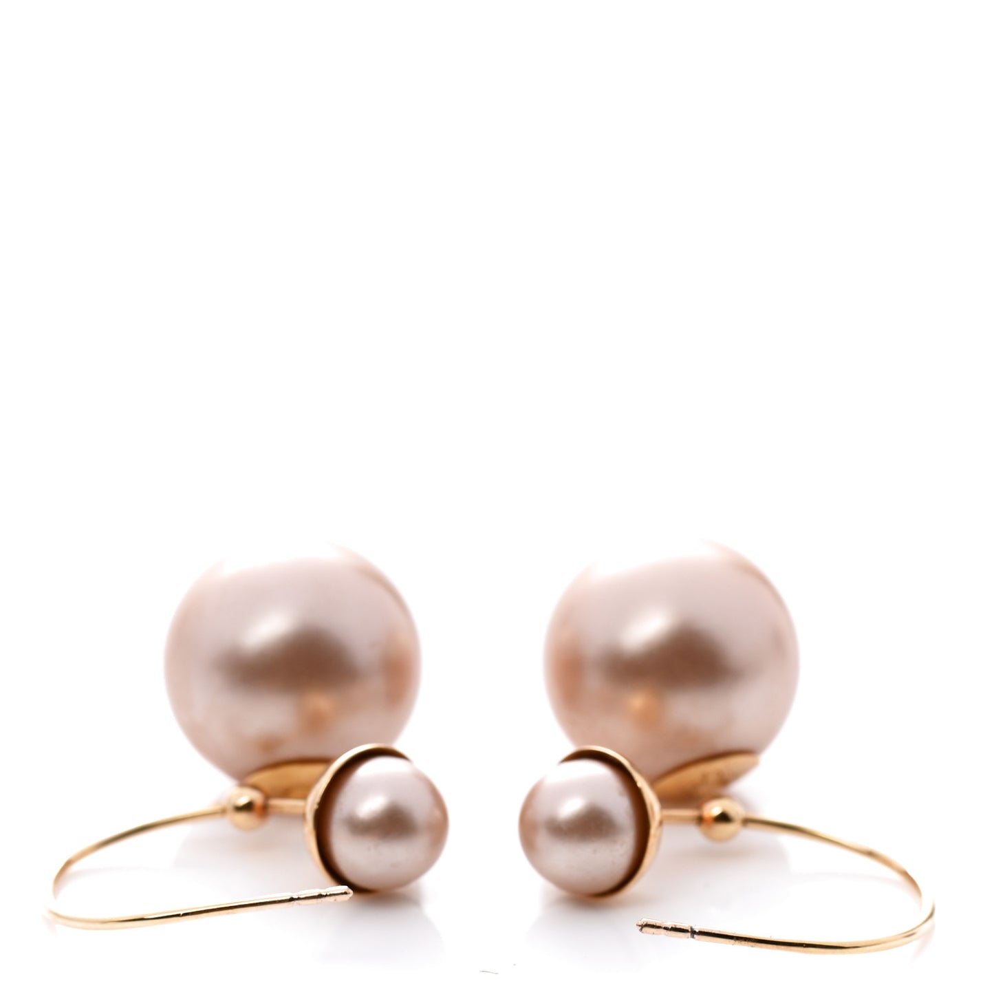 Pearl Tribal Drop Earrings Pink