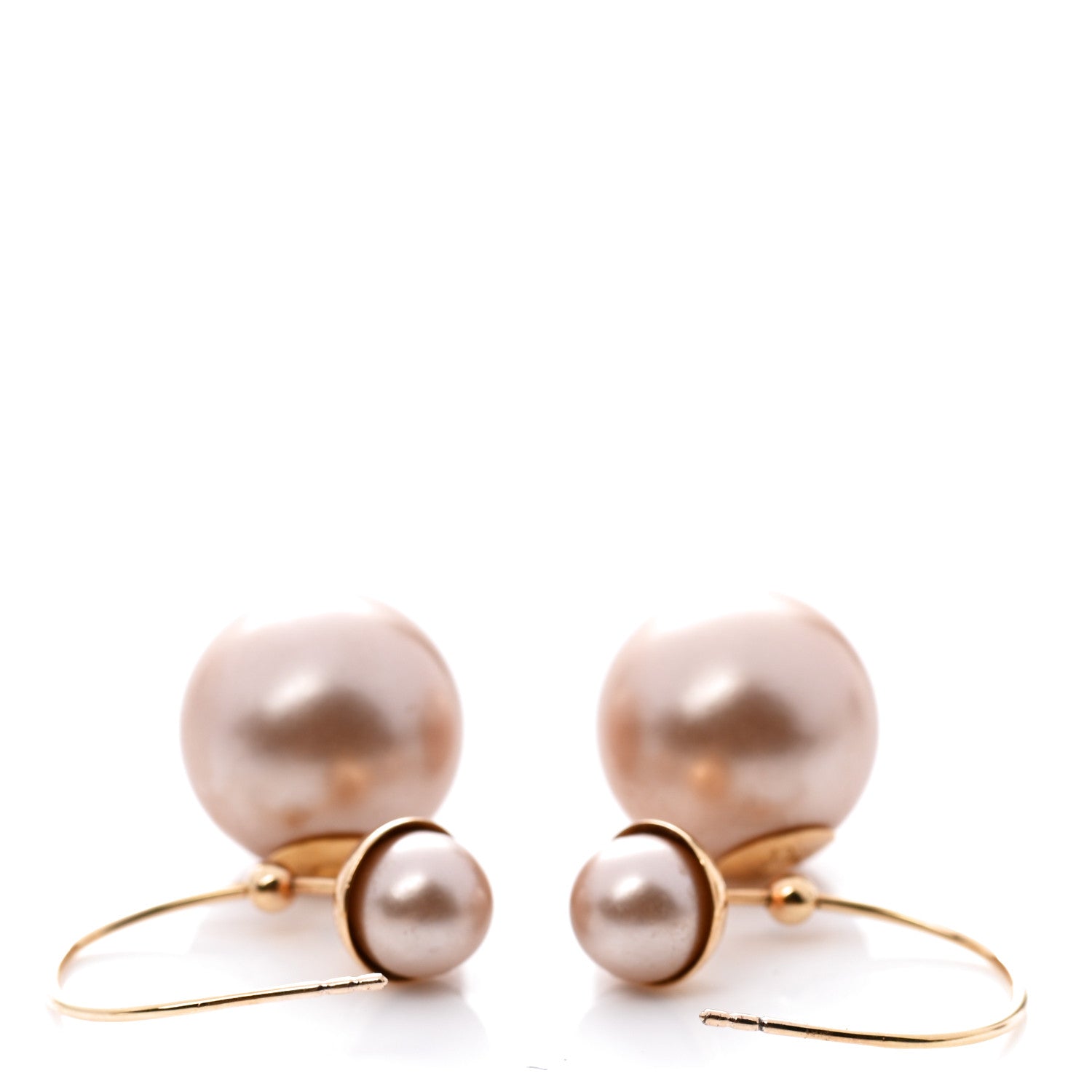 Christian Dior Pearl Tribal Drop Earrings Pink 4 of 5