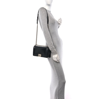 Chanel Glazed Calfskin Medium Boy Flap Black 2 of 17