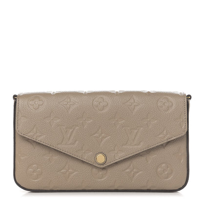 Louis Vuitton Empreinte Pochette Felicie Chain Wallet Tourterelle 1 of 8