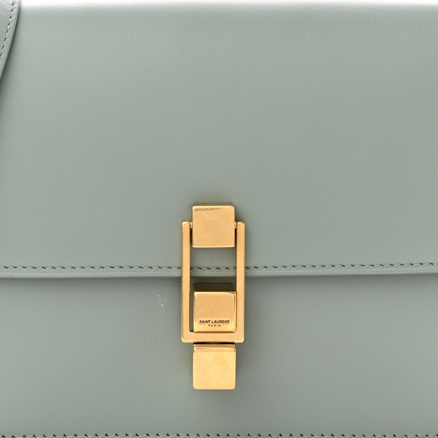 Smooth Calfskin Carre Satchel Vert Opaline