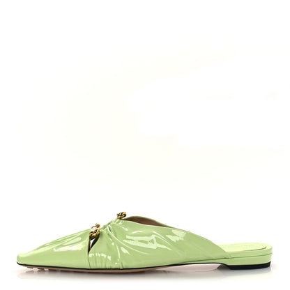 Bottega Veneta Patent Bunnie Flats 38 Fennel 1 of 12