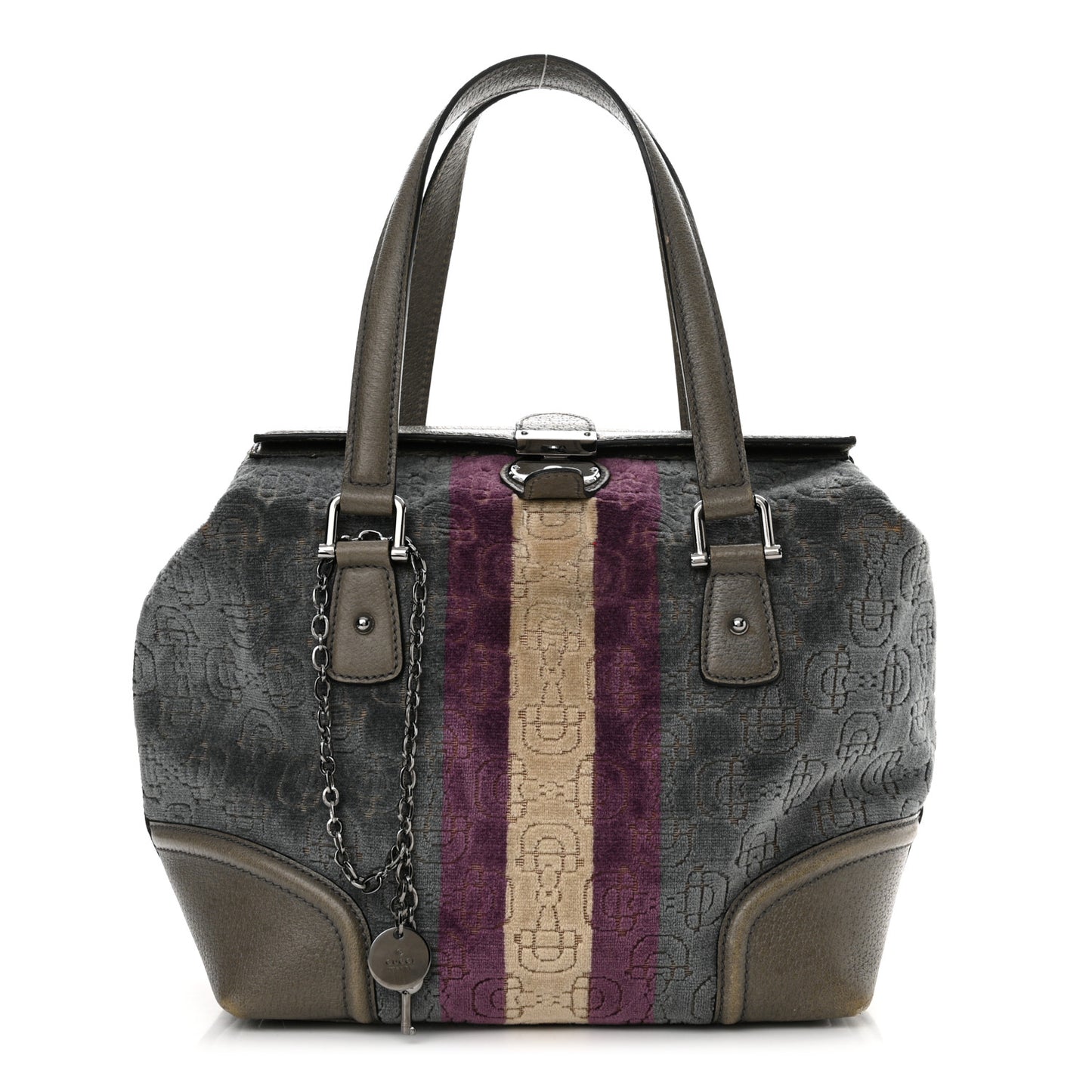 Velvet Horsebit Embossed Treasure Boston Multicolor