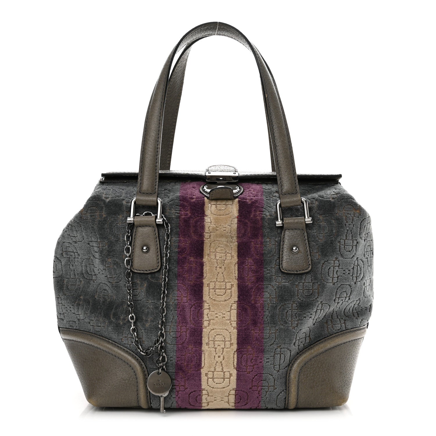 Gucci Velvet Horsebit Embossed Treasure Boston Multicolor 1 of 21