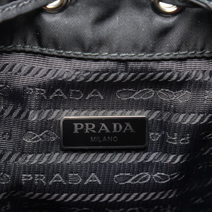 Prada Saffiano Tessuto Nylon Vela Bucket Wristlet Black 8 of 12