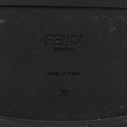 Fendi Calfskin Stretch Fabric Rockoko Biker Boots 39 Tobacco Black Marino 6 of 8