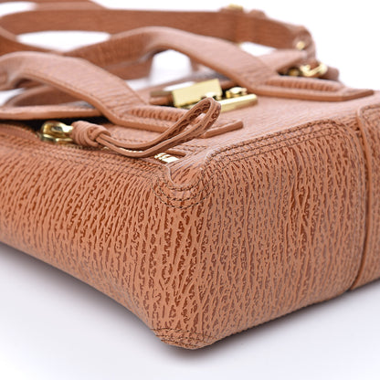 3.1 Phillip Lim 3.1 Shark Embossed Textured Calfskin Mini Pashli Satchel Caramel Cognac 8 of 9