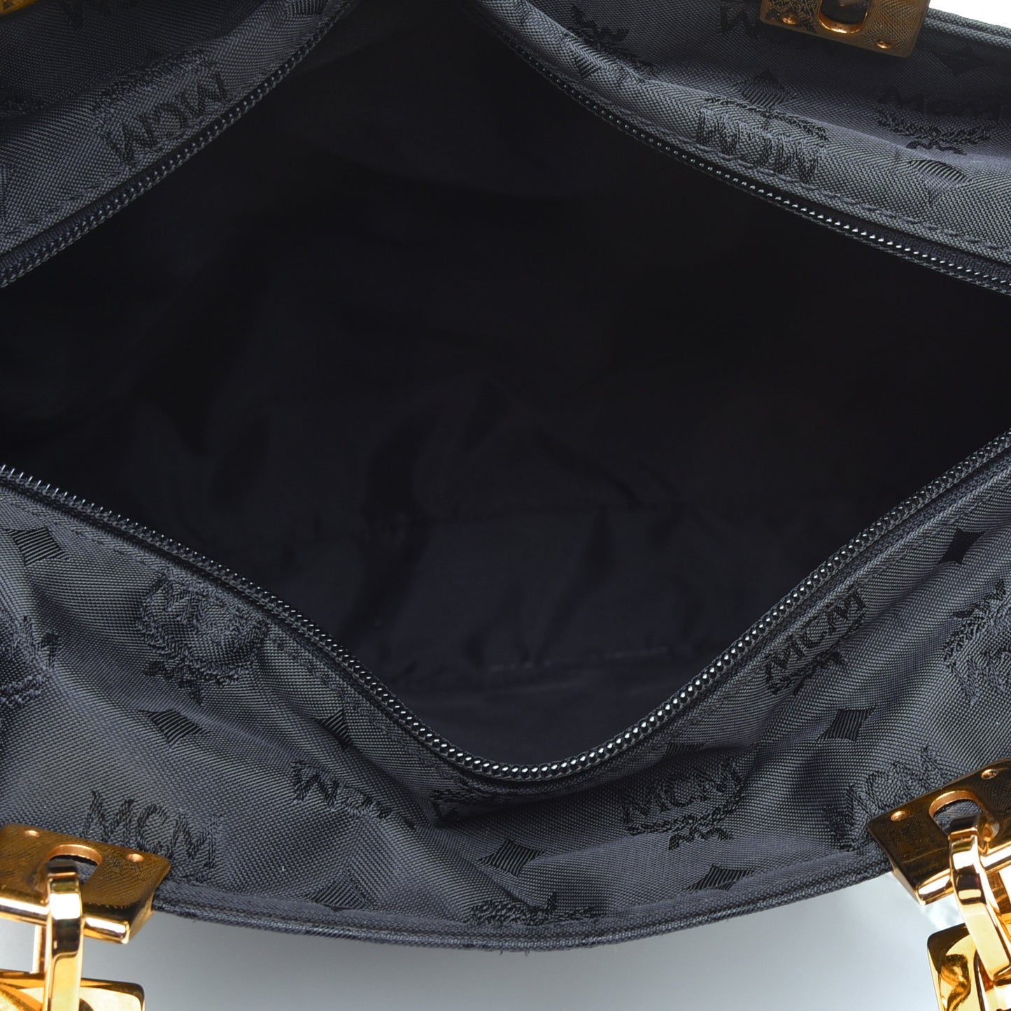 Nylon Monogram Tote Black