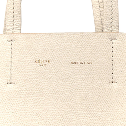 Celine Grained Calfskin Small Vertical Cabas Cream 6 of 28